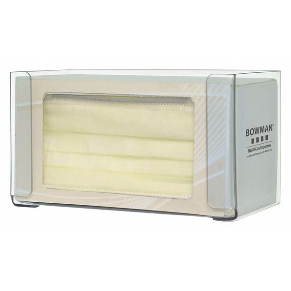 Face Mask Dispenser, 4-1/4inHx4-17/64inD, Bowman Dispensers, Mfr#: FP-038