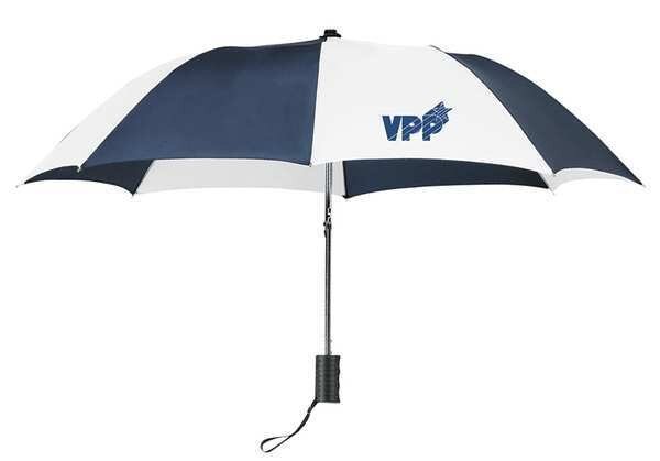 Umbrella, White, Nylon, 15in.L, Sleeve Cover, Quality Resource Group, Mfr#: VUM42