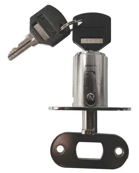 Disc Tumbler Sliding Door Lock, 1-1/4 in., Delta Lock, Mfr#: G SR1250T444PCSM2