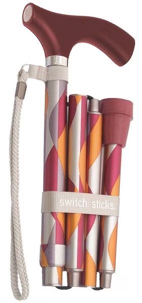 Walking Stick, Single, 12 in. H, Waves, Wood, Switch Sticks, Mfr#: 502-2000-5111