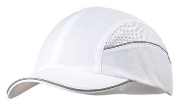Bump Cap, Short Brim Baseball, Inner ABS Polymer, Outer Nylon, Hook-and-Loop Suspension, White, Surflex, Mfr#: SCARAP1WHT