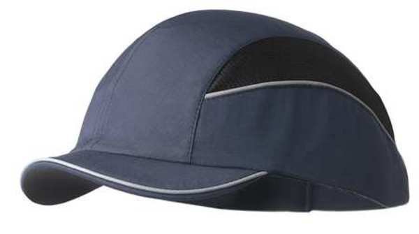 Bump Cap, Short Brim Baseball, Inner ABS Polymer, Outer Nylon, Hook-and-Loop Suspension, Navy, Surflex, Mfr#: SCARAP3NVY
