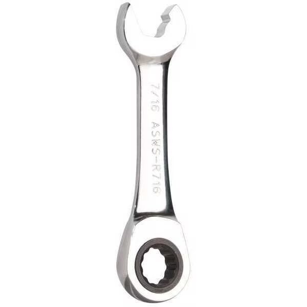Stubby Speed Wrench, 4 in L., 7/16 in Head, Jonard Tools, Mfr#: ASWS-R716