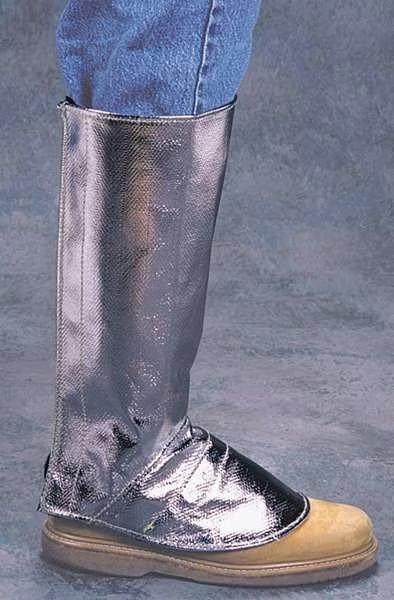 Leggings, 16 in. L, Silver, PR, Steel Grip, Mfr#: AC11 395-16M