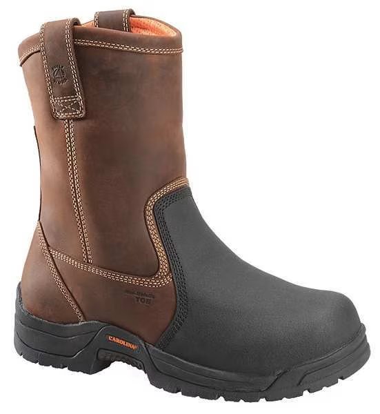 Work Boots, Mens, 11.5, EE, Pull On, 10inH, PR, Carolina Shoe, Mfr#: CA4582