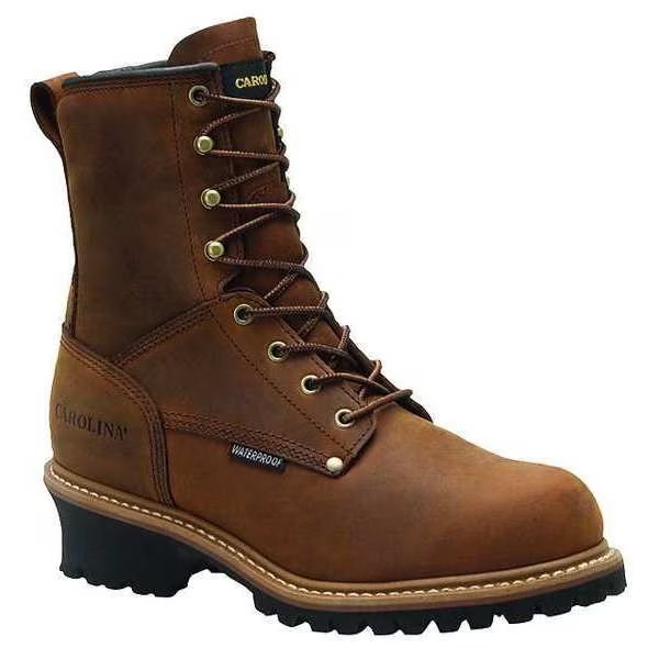 Size 11EE Men's Logger Boot Steel Work Boot, Brown, Carolina Shoe, Mfr#: CA5821
