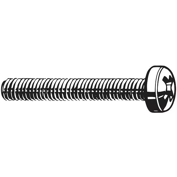 M4-0.70 x 40 mm Phillips Fillister Machine Screw, Zinc Plated Steel, 100 PK, EnjoyTool Select, Mfr#: M24660.040.0040