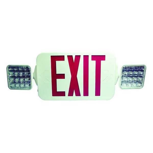 Exit Sign Combo, 8-5/32inHx19-1/4inW, NiCd, Fulham, Mfr#: FHEC33WR