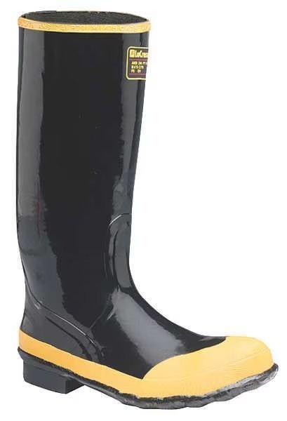 Size 13 Men's Steel Rubber Boot, Black, Lacrosse, Mfr#: 24009043