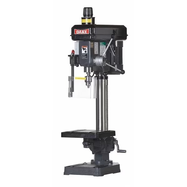 Bench Drill Press, Belt Drive, 1/2 hp, 120 V, 14 1/8 in Swing, Variable Speed, Dake, Mfr#: 977102-1