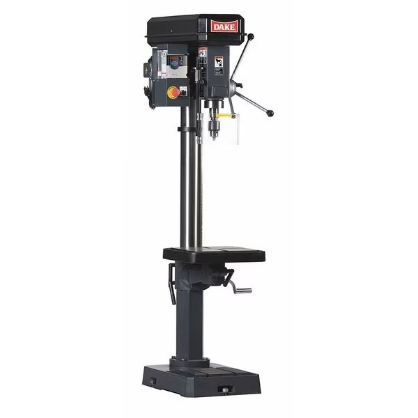 Floor Drill Press, Belt Drive, 2 hp, 120 V, 18 in Swing, Variable Speed, Dake, Mfr#: 977400-1V
