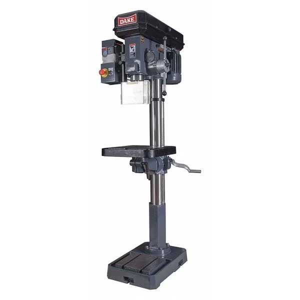 Floor Drill Press, Belt Drive, 1 1/2 hp, 120 V, 18 in Swing, Variable Speed, Dake, Mfr#: 977700-1V