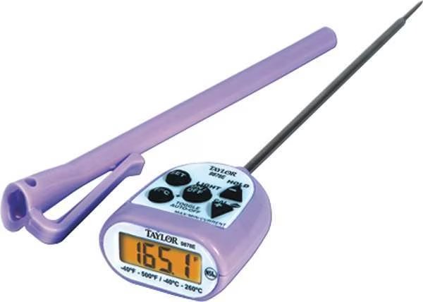 5" LCD Waterproof Thermometer with -40 to 500 (F), Taylor, Mfr#: 9878EPR