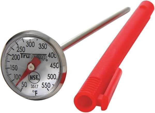 5" Analog Pocket Test Chef Thermometer with 50 to 550 (F), Taylor, Mfr#: 3517