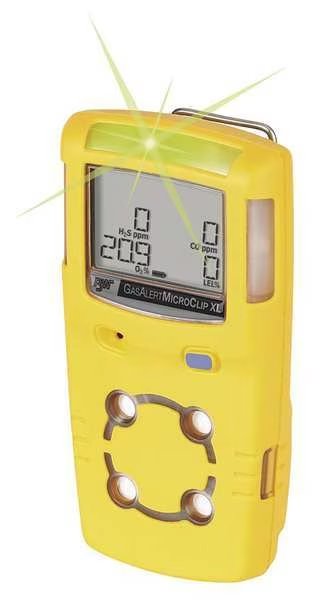 Multi-Gas Detector, 18 hr Battery Life, Yellow, Honeywell, Mfr#: MCXL-00HM-Y-NA