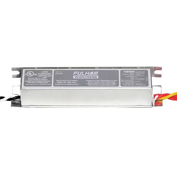 5 to 35 Watts, 1 or 2 Lamps, Electronic Ballast, Fulham, Mfr#: WH2-120-L