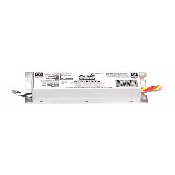 13 to 64 Watts, 1 or 2 Lamps, Electronic Ballast, Fulham, Mfr#: WH3-277-L