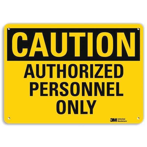 Caution Sign, 10 in Height, 14 in Width, Aluminum, Vertical Rectangle, English, Lyle, Mfr#: U4-1065-NA_14x10