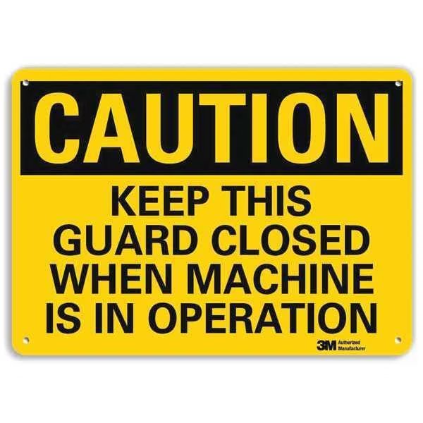 Safety Sign, 10 in Height, 14 in Width, Aluminum, Horizontal Rectangle, English, U4-1474-RA_14X10, Lyle, Mfr#: U4-1474-RA_14X10