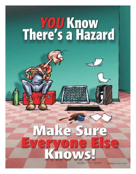Safety Poster, You Know Theres A Hzrd, ENG, Safetyposter.Com, Mfr#: P3099