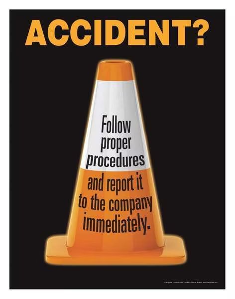 Safety Poster, Accident Follow Proper, EN, Safetyposter.Com, Mfr#: P4688
