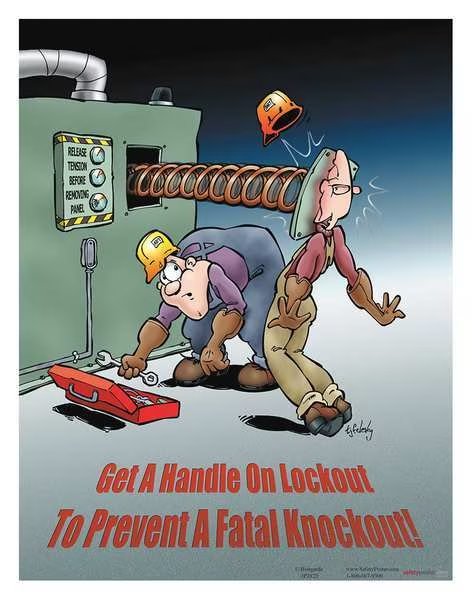 Safety Poster, Get A Handle On Lockout, EN, Safetyposter.Com, Mfr#: P2822