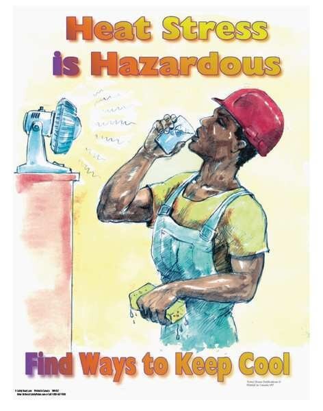 Safety Pstr, Heat Stress Is Hazardous, ENG, Safetyposter.Com, Mfr#: SW0057