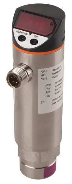 Digital Pressure Switch, SPST, 0 to 145 psi, Ifm, Mfr#: PN4224