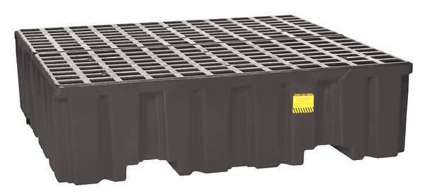 Drum Spill Containment Pallet, 132 gal Spill Capacity, 4 Drum, 8000 lb., Polyethylene, Eagle Mfg, Mfr#: 1640B