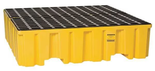 Drum Spill Containment Pallet, 132 gal Spill Capacity, 4 Drum, 8000 lb., Polyethylene, Eagle Mfg, Mfr#: 1640ND