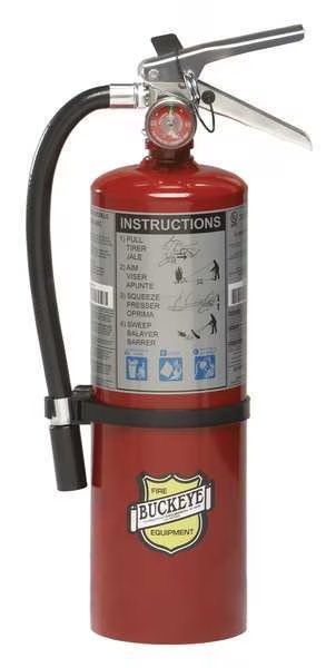 Fire Extinguisher, 3A:40B:C, Dry Chemical, 5 lb, Buckeye Fire Equipment, Mfr#: 10914