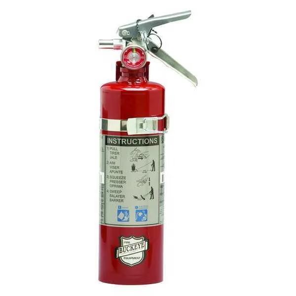 Fire Extinguisher, 10B:C, Dry Chemical, 2.5 lb, Buckeye Fire Equipment, Mfr#: 13415
