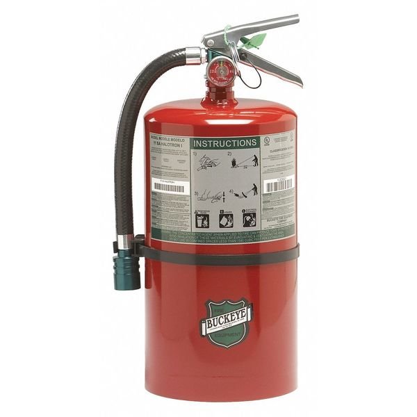 Fire Extinguisher, 1A:10B:C, Halotron, 11 lb, Buckeye Fire Equipment, Mfr#: 71100