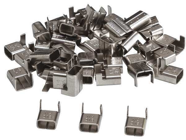 Banding Heads, 316 SS, 1/4in., PK100, Brady, Mfr#: 90910