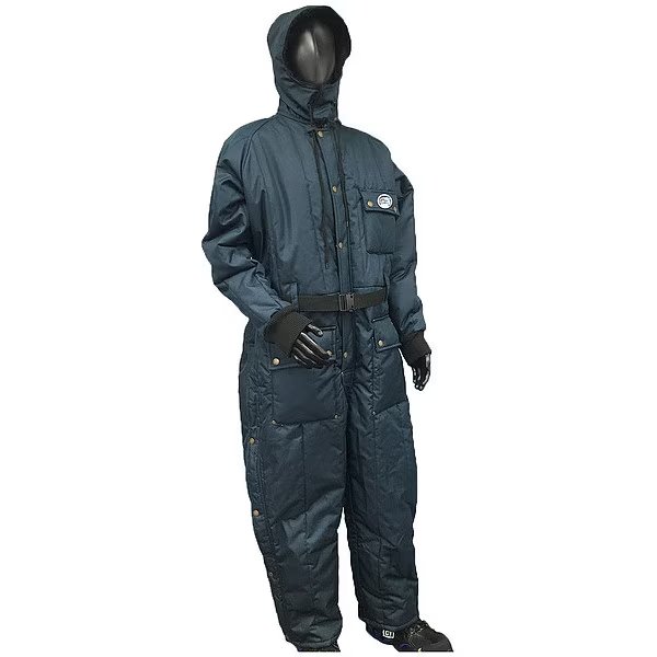 Men's Insulated Coverall with Hood, 3XL, Navy, Nylon, Polar Plus, Mfr#: 22020-RXL3B