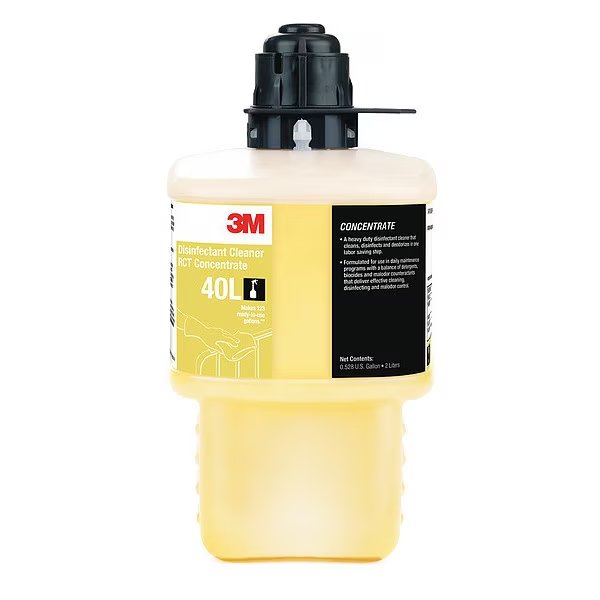 Cleaner and Disinfectant, 2L Bottle, 3M, Mfr#: 40L