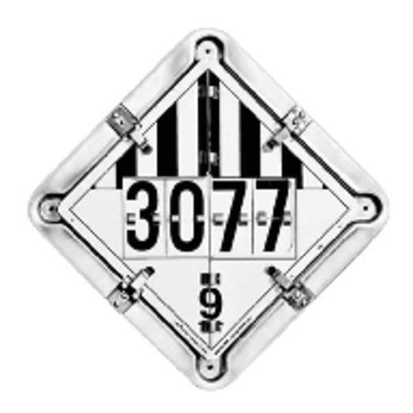 Flip Placard Duo-Flip, 13-1/2inx13-1/2in, Labelmaster, Mfr#: 126CT-M9