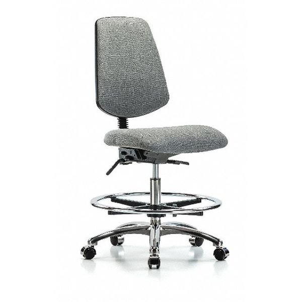Fab Med Bench Chair, Bk, CF, Cast, Gry, Blue Ridge Ergonomics, Mfr#: BR-FMBCH-MB-CR-T1-A0-CF-CC-F44