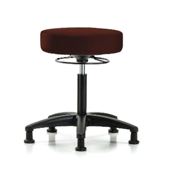 Bench Stool, Med, Vinyl, Glides, Burg, Blue Ridge Ergonomics, Mfr#: BR-VMBSO-RG-NF-RG-8569