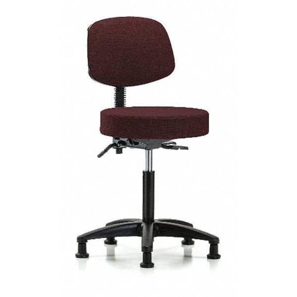 Bench Stool, Med, Fab, Bk, Tilt, Glides, Bur, Blue Ridge Ergonomics, Mfr#: BR-FMBST-RG-T1-NF-RG-F41