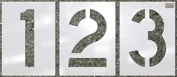 Stencil, Number Kit, 12pcs., 12 x 9 In., C.H. Hanson, Mfr#: 70358