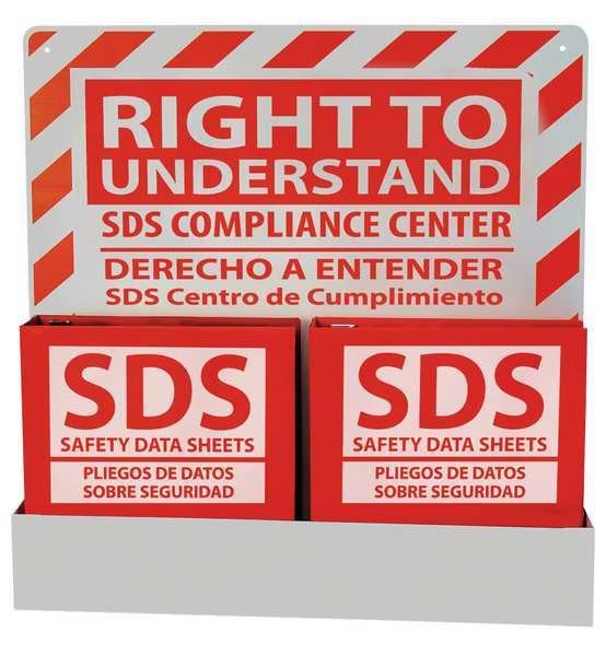 GHS SDS Center, Double Station, Bilingual, Zing, Mfr#: 6043