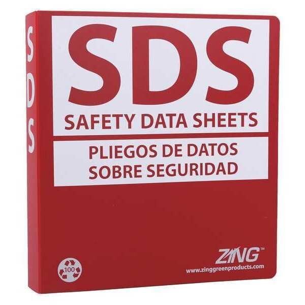 GHS SDS Binder, 1-1/2 in., Bilingual, Zing, Mfr#: 6033
