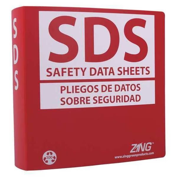 GHS SDS Binder, 2-1/2 in., Bilingual, Zing, Mfr#: 6034