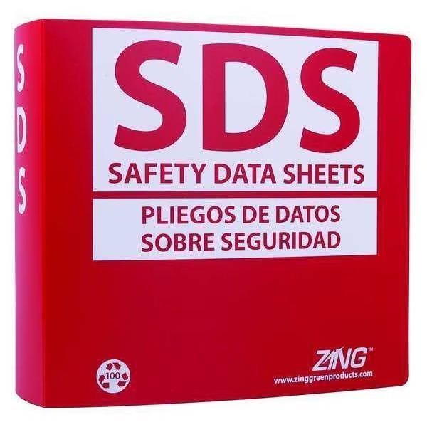 GHS SDS Binder, 3 in., Bilingual, Zing, Mfr#: 6035