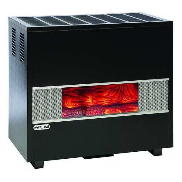 Hearth Heater, Natural Gas, Top Vent Vent Type, Gravity Convection, Williams Comfort Products, Mfr#: 3502522A