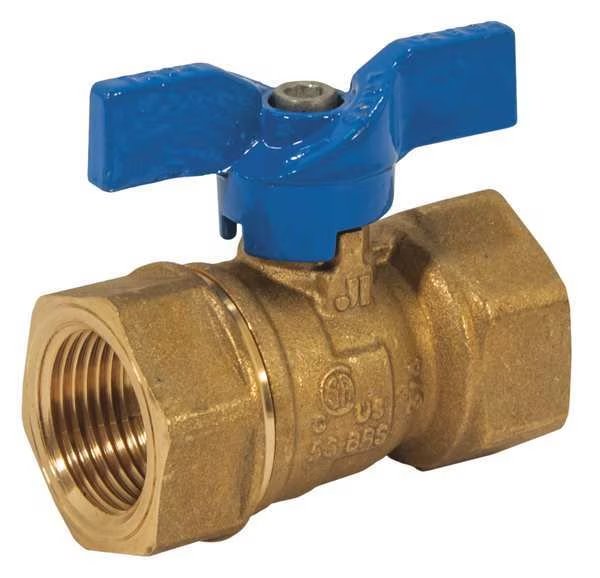 3/4" FNPT Brass Gas Ball Valve Inline, Jomar Valve, Mfr#: 101-404