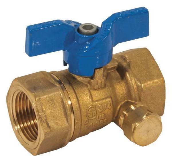 3/4" FNPT Brass Gas Ball Valve Inline, Jomar Valve, Mfr#: 102-304