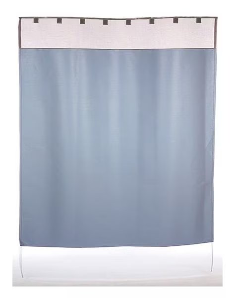 Shower Curtain System, Plastic, Blue, 80" W, 78" L, Cortech, Mfr#: CCUR8078