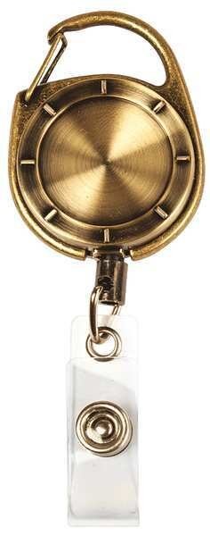 ID Card Retractor, Reel, 23 in. L, Brass, Myid, Mfr#: 038945